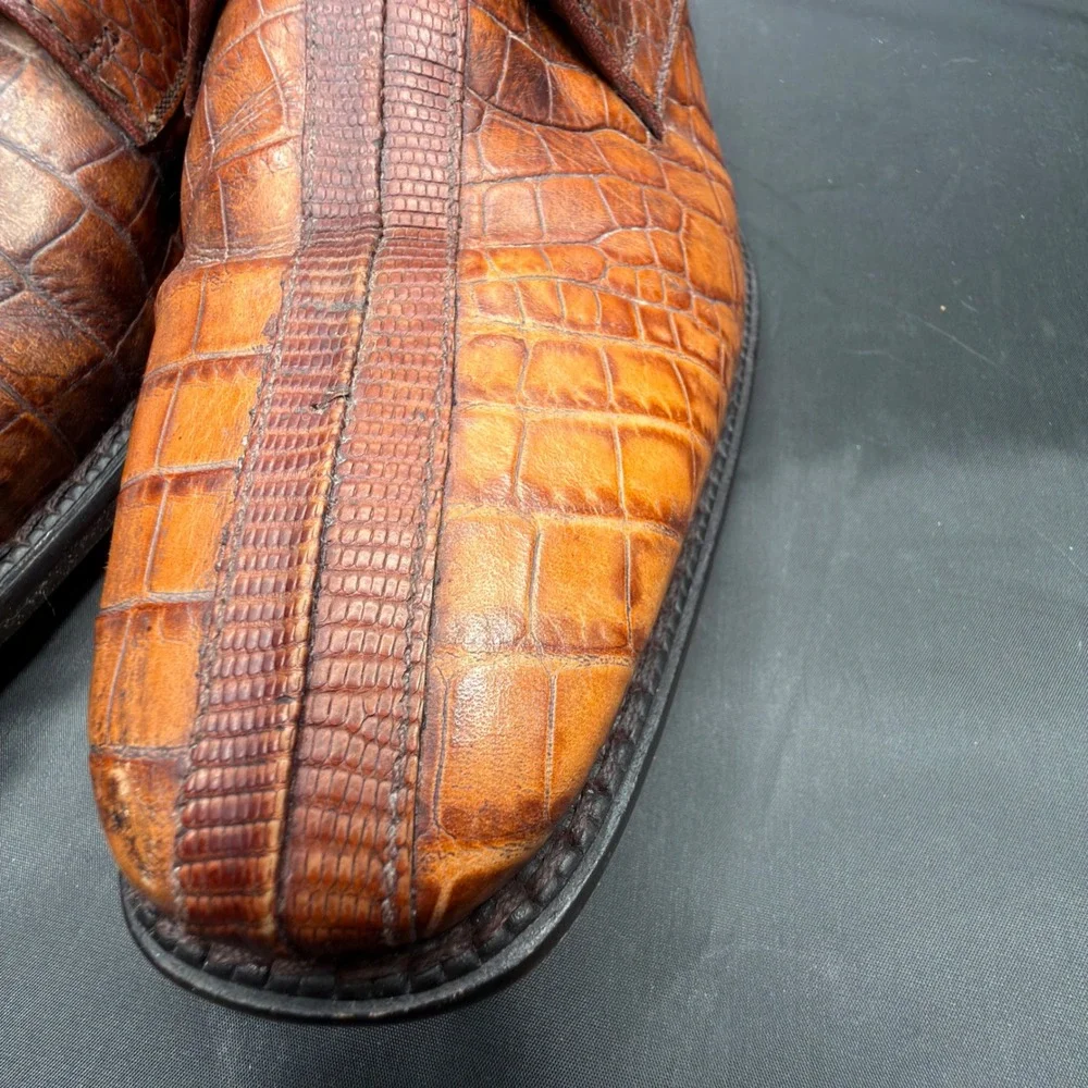 Handmade Genuine Lizard Leather Dress Shoes Men's 11.5 Spain Exotic Reptile